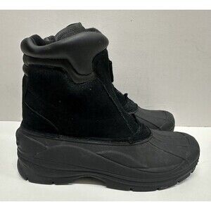 Totes Glacier-Zip men size 13 M black suede man made material upper
